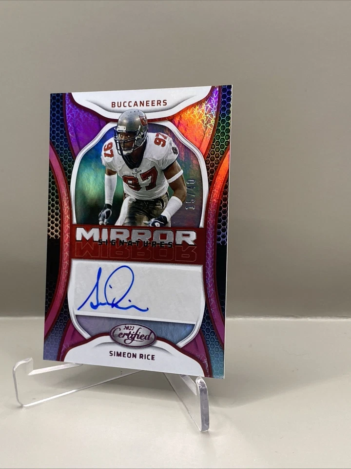 2022 Panini Certified. Simeon Rice. 15/40 Auto Pink Mirror - Image 3 of 4