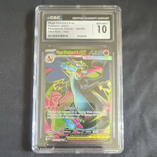 Pokémon Mega Charizard X ex Ultra Rare Holo 109/094 Phantasmal Flames CGC 10