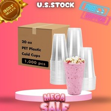 20oz clear plastic cups disposable cold cups 1000 ct