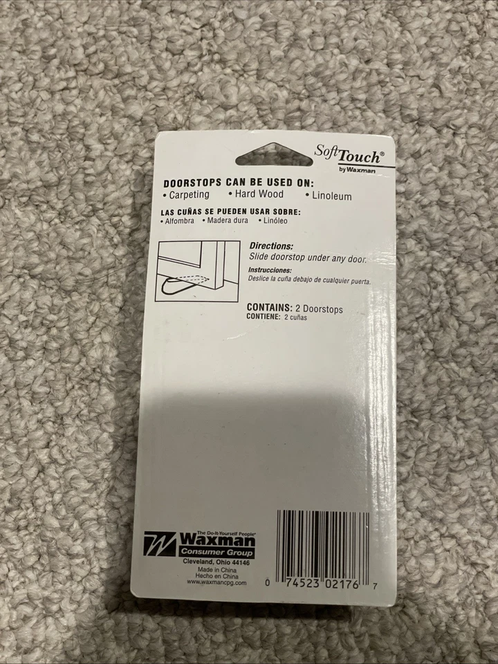 Juego de 2 topes de puerta Waxman Soft Touch goma marrón nuevo Foto 2 de 4