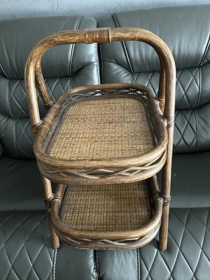 Bandeja para servir o carro de bar MCM de bambú y ratán Foto 2 de 4