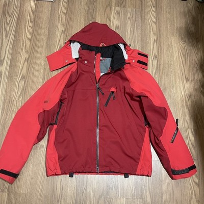 Ziener insulated multipocket hooded red ski jacket