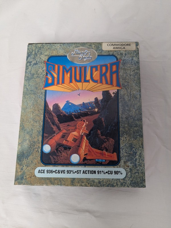 Simulcra 1990 Amiga Commodore Big Box Game - COMPLETE RARE - retro gaming