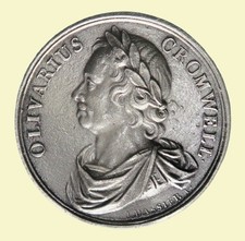 OLIVER CROMWELL PEWTER MEDAL BY DASSIER 1731