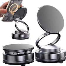 360  Vacuum Magnetic Phone Holder Suction Cup Car Mount with Foldable Stand LOT