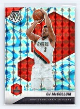 2020-21 Panini Mosaic #30 CJ McCollum Mosaic Reactive Blue