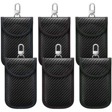 6 Pieces Faraday Key Fob Protector Car Security Key Fob Case Mini Faraday Pou...