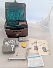 Vintage Cine Nizo S2T 2x8mm Motion Picture Camera W/ Case  Papers - Untested