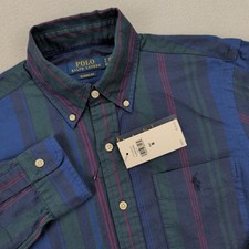 Polo Ralph Lauren Shirt Mens Small Classic Fit Striped Button Down Oxford Pony