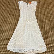 JOE FRESH For Jcpenney Sleeveless White Lace Flare Dress Women's Size Small M2
