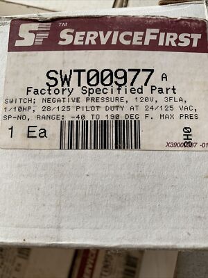 Trane SWT00977  FURNACE PRESSURE SWITCH NEW