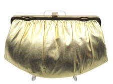 Vintage 1960s HL Harry Levine Gold Bag Cocktail Evening Clutch Purse