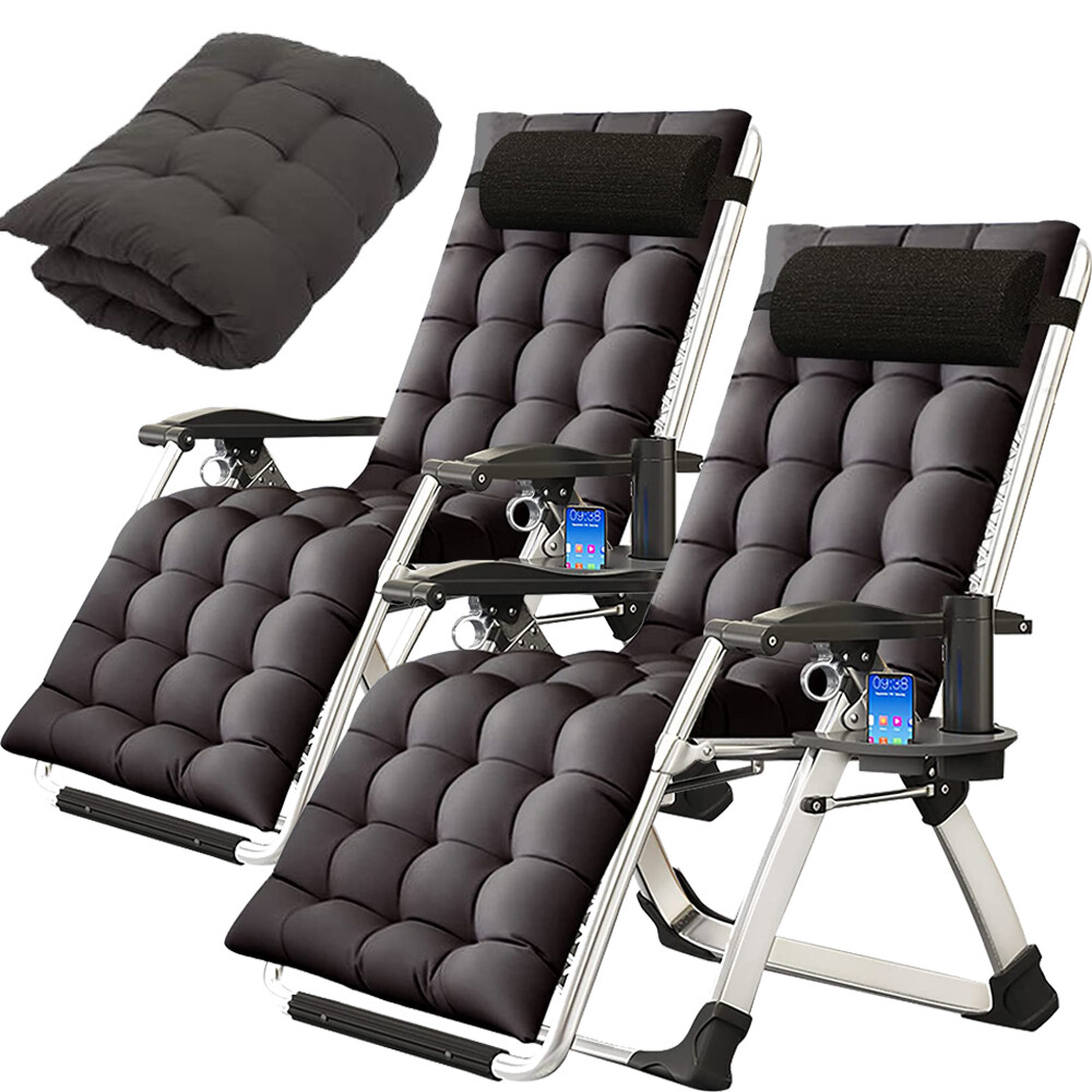 NAIZEA Folding Zero Gravity Chair Set of Reclining Lounge Chairs