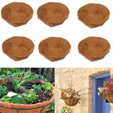 2/4/6Pcs 24" Round Replacement Coco Liner Coconut Fiber for Wall Hanging Basket