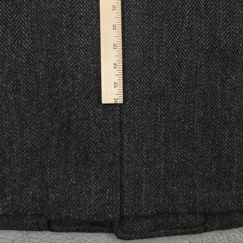 VINTAGE Harris Tweed Coat Mens 44R Herringbone Scottish Wool Overcoat Car Trench - Picture 15 of 17
