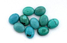 TWO 8mm x 6mm 8x6 Oval Green Blue Turquoise Cabochon Cab Gem Gemstone EBS3343GB