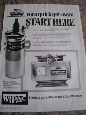 WIPAC MASTER CHARGER BATTERIE ZÜNDSPULE 1978 WERBUNG A4 DATEI 2