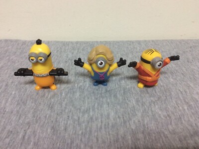 Lot of 3 2019 Macdonalds Minion Figures