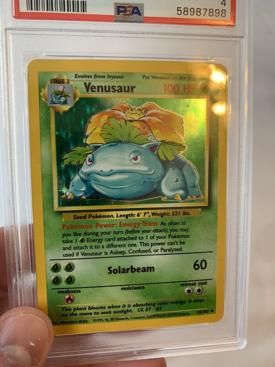 Venusaur ポケモンカード #15/102 CGC 4.5 Pokemon TCG Base Set Unlimited Venusaur 15/102 BGS