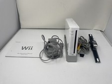 Nintendo Wii Video Game Console RVL-001 White With Cords, Sensor Bar And Manual