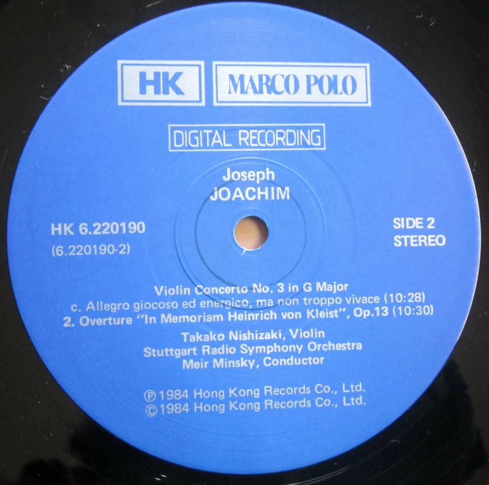 HK 6.220190 Joachim Violin Concerto 3 In Memoriam Takako Nishizaki Marco Polo - Image 3 of 4