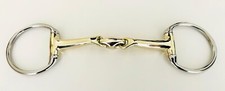 EggButt Snaffle Horse Bit Verbindend Angled MP with German Silver & S S