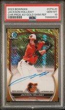 2023 Bowman Jackson Holliday Chrome Prospects Auto GOLD SHIMMER /50 PSA 10