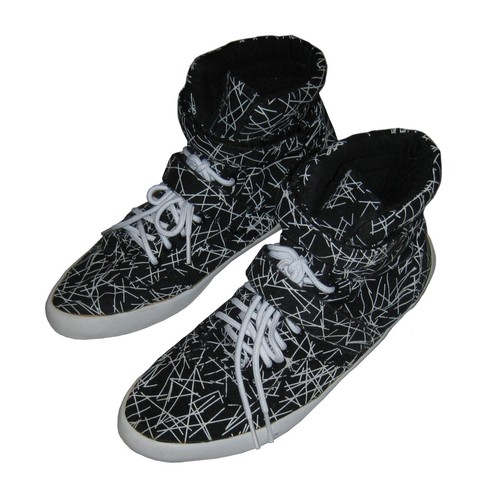OFFICE Trainers High Top Shoes Print, Black Mix, EU 39 (UK 6) - Picture 3 of 12