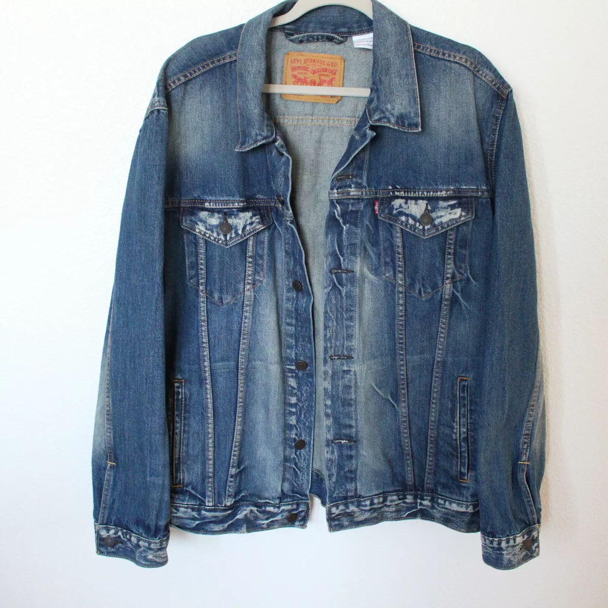 Levis 72334 Denim Trucker Jacket Button Down Front - Men's Size XXL