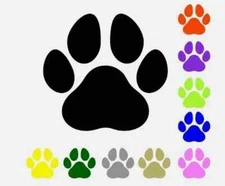 Paw Sticker Vinyl Decal - Dog Cat Pet Puppy Love Wall Decor Car Window