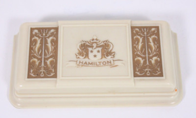 Hamilton Watch Jewelry Vtg 5x2.5 Plastic Embossed Presentation Box Case