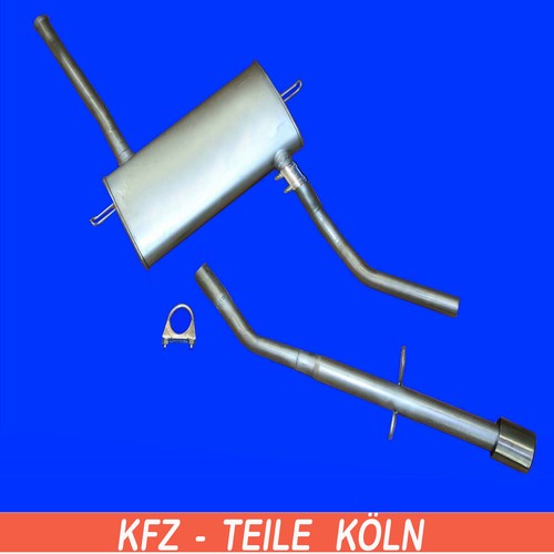 ATEC Germany Mittelschalldämpfer + Endrohr Set - Kompatibel Mit VW UP, Seat Mii, Skoda Citigo