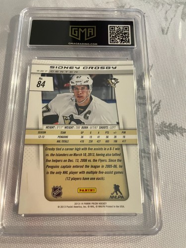 SYDNEY CROSBY PENGUINS 2013 PRIZM # 84 GRADED 10 L@@@K - Picture 2 of 2