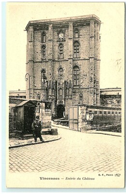 S02-9808, ENTREE DU CHATEAU, VINCENNES, 100-year-old Postcard
