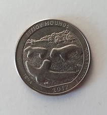 2017 USA QUARTER DOLLAR IOWA EFFIGY MOUNDS COLLECTIBLE COIN