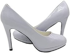 Women Mens Drag Queen Crossdresser High Heel Platform Court Shoe Large Size 7-12