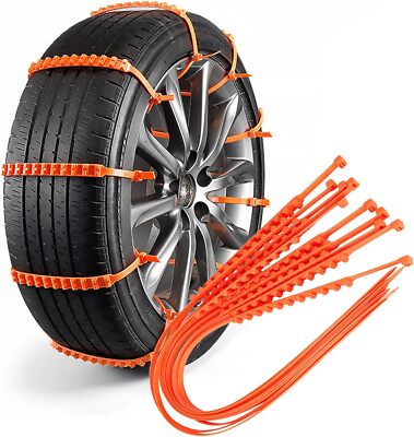 20PCS Snow Tire Chains – Emergency Traction For Cars, Trucks & SUVs, Winter Driving Must-Have