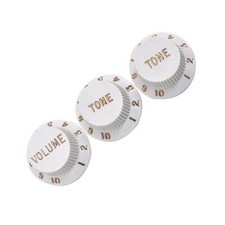 Fender USA Strat Stratocaster Volume Tone Knob Set - White 0992035000