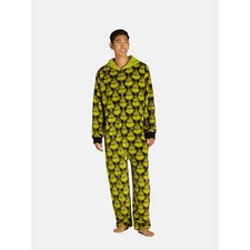 The Grinch Union Suit Pajamas One Piece Men Women S M L XL 2XL Christmas Costume