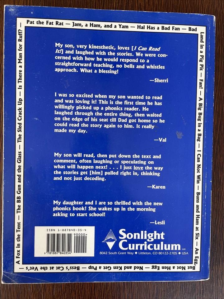 I CAN READ IT!: SONLIGHT CURRICULUM PHONICS. Homeschool By John Holzmann - Image 2 of 4