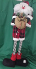 Plush Free-Standing Santa Claus with Long Posable Wooden Legs - 27" Tall — photo 2