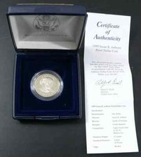USA: 1 Dollar 1999 - Susan B Anthony in Schatulle - CuNi - mit Zertifikat