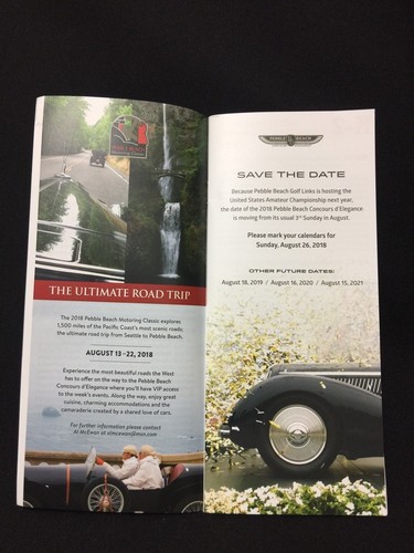 2017 Pebble Beach Concours d' Elegance Car Guide August 20, 2017 - Picture 3 of 3
