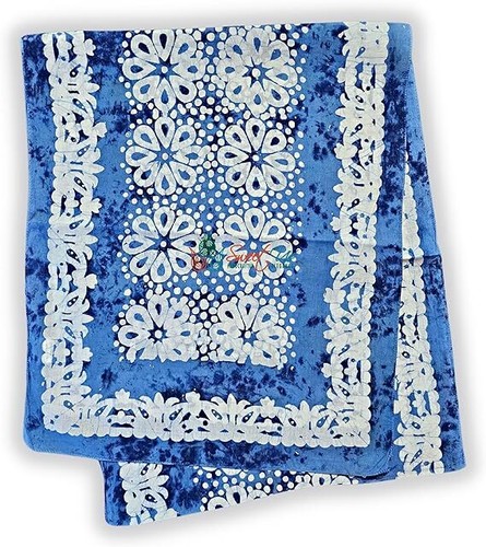 Batik Bloom Floral Sheer Soft Cotton Long Scarf for Women, Capri Cypress - Picture 14 of 21