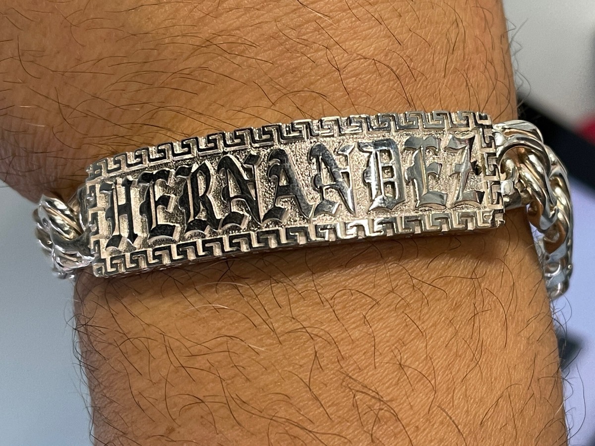 925 sterling silver custom made chino bracelet Hernandez greek