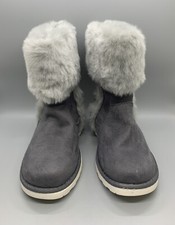 GAP Kids Grey Fluffy Boots Girls Size 12 US Used