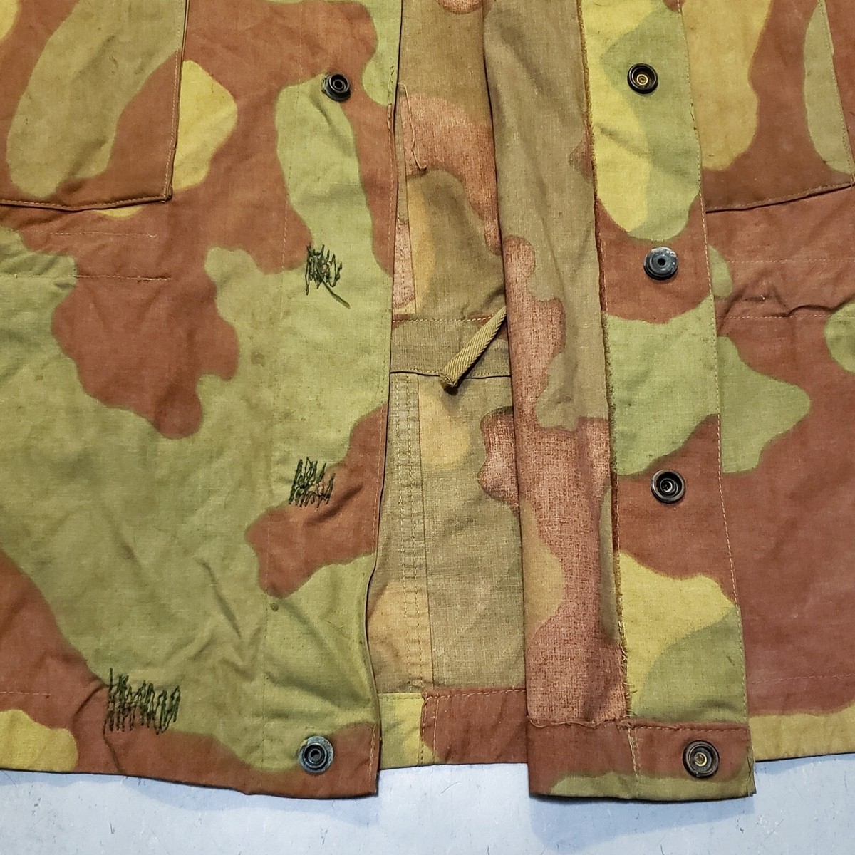 Vtg 60s Italian Army Paratrooper Field Jacket Camouflage DPM Camo
