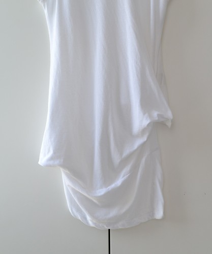 Vintage YOHJI YAMAMOTO Sleeveless Tank Top Shirt White Asymmetrical Japan - Picture 3 of 15