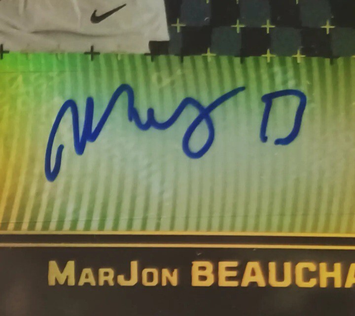 PSA 9 MARJON BEAUCHAMP /25 Auto 2022 Chronicles 1st Impressions Jersey PRIME RPA view 3