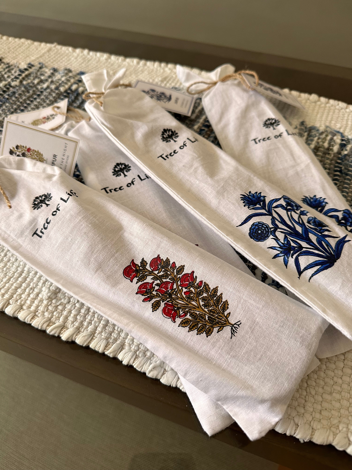 Jaipur incense sticks & holder 20pk cotton bag red eBay